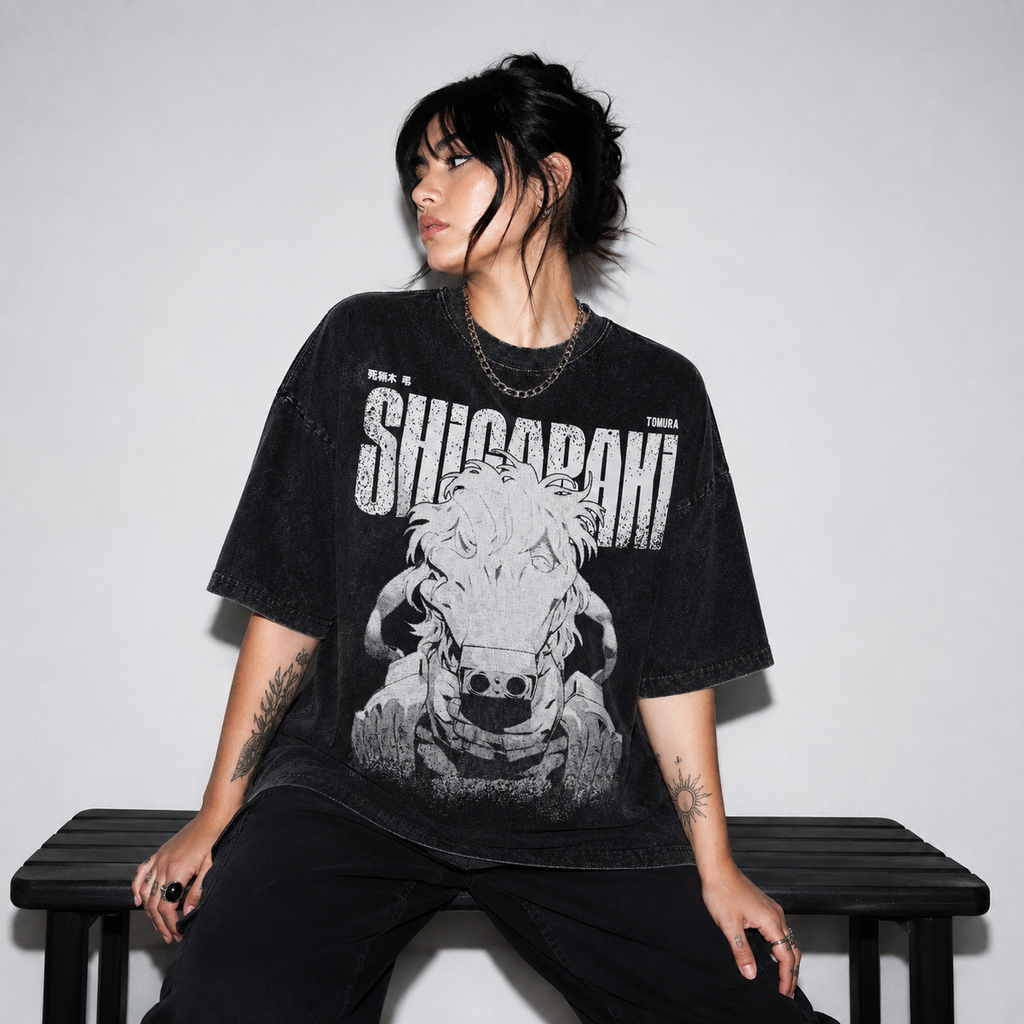 Playera Shigaraki MHA Oversize Acid Wash 230 GSM