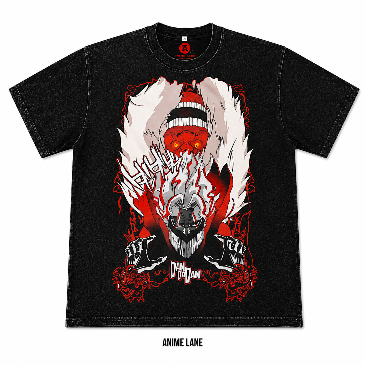 Playera Turboabuela Dandadan Oversize Acid Wash 230 GSM