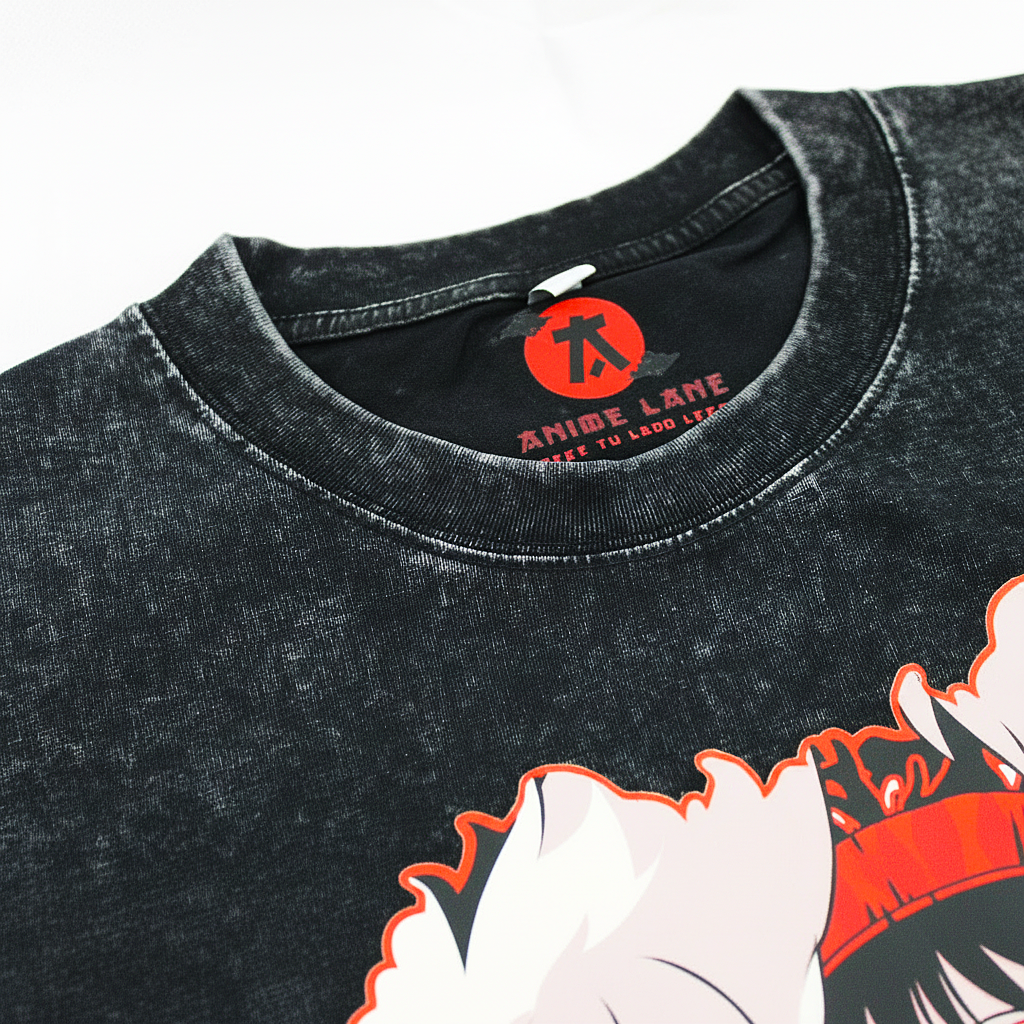 Playera Turboabuela Dandadan Oversize Acid Wash 230 GSM