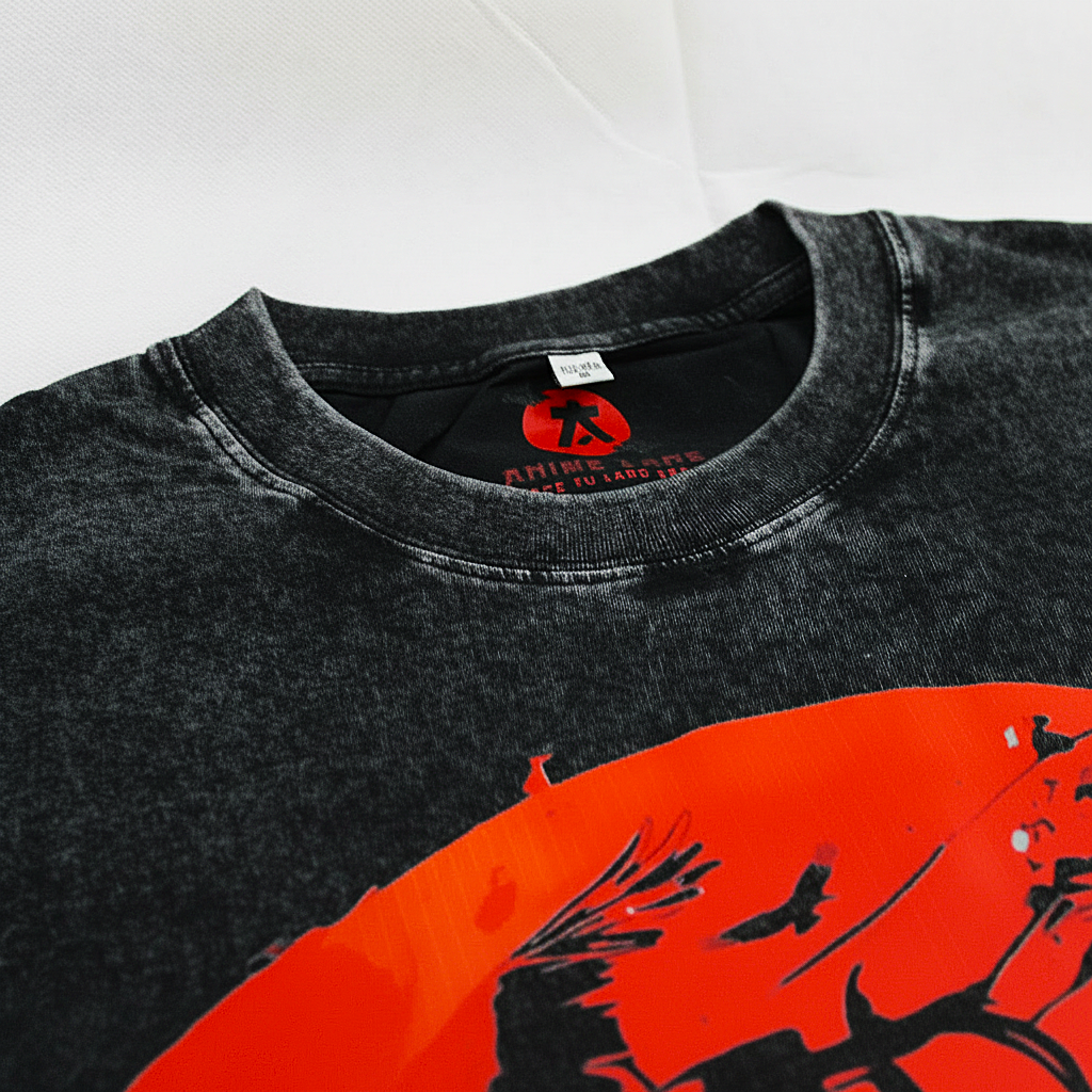 Playera Itachi Naruto Oversize Acid Wash 230 GSM